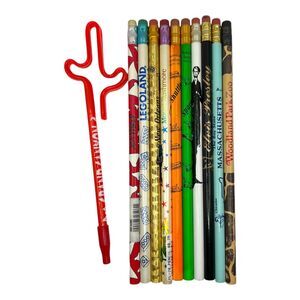 VTG Novelty Tourist Pen Pencil Acrylic Lego Land Elvis Sea World Metallic Lot 11